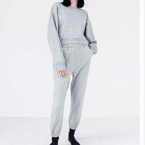 NWT ZARA  GRAY SIZE M JOGGERS